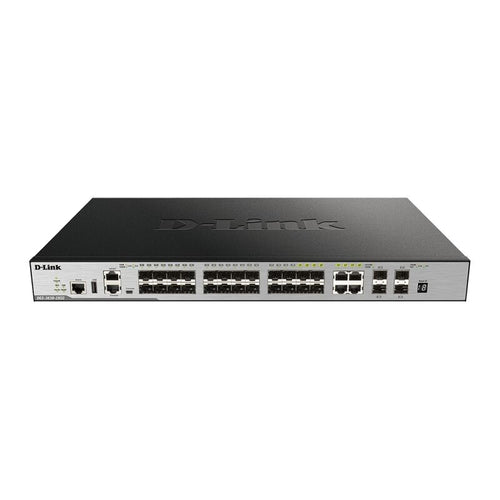 28-Port Gigabit Layer 3+ Managed Stackable Switch with 10GbE SFP+ D-Link