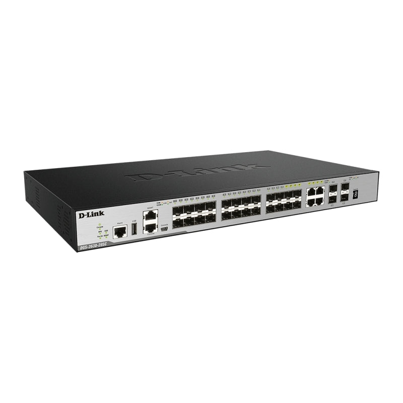 28-Port Gigabit Layer 3+ Managed Stackable Switch with 10GbE SFP+ D-Link
