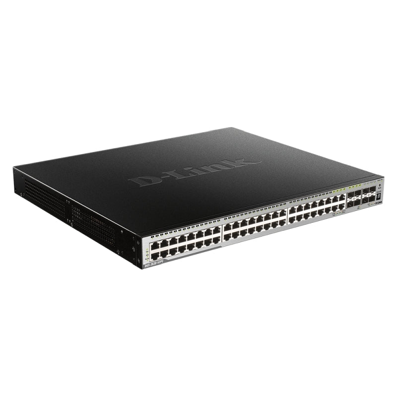 D-Link 52-Port Gigabit Managed PoE+ Switch | 10GbE Uplinks | Layer 3 Stacking D-Link