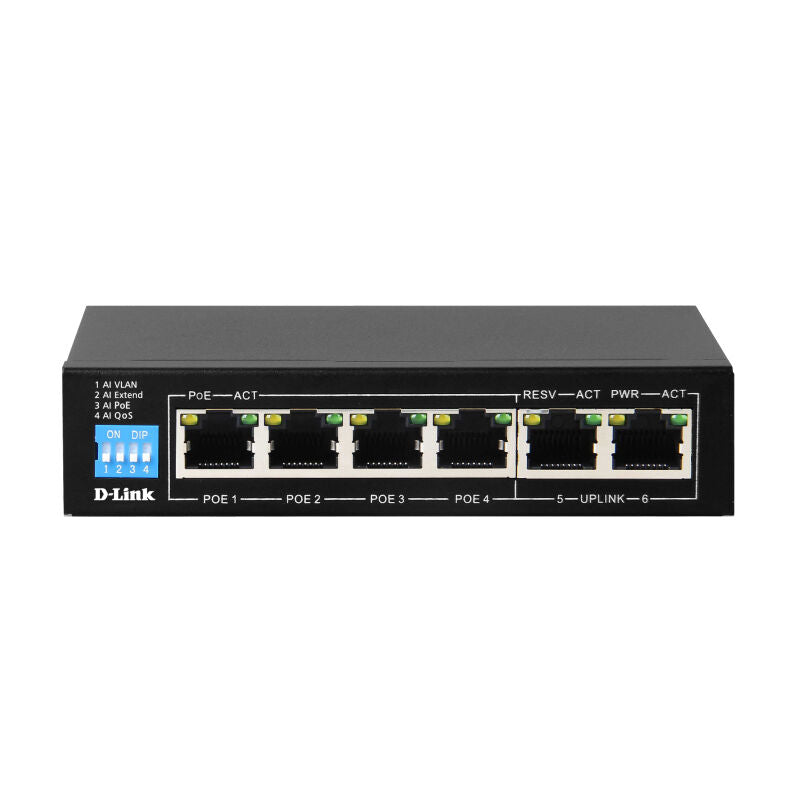D-Link 6-Port Gigabit PoE Switch for IP Cameras & APs D-Link