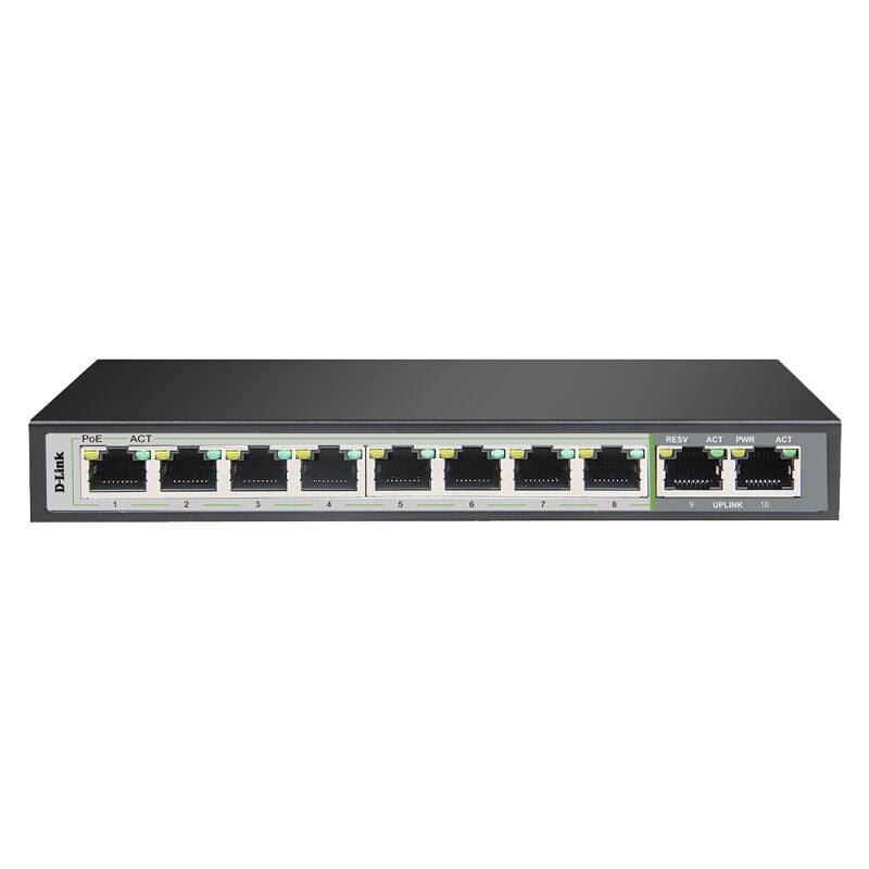 D-Link DGS-F1010P-E 10-Port Gigabit PoE Switch with 8 PoE Ports D-Link