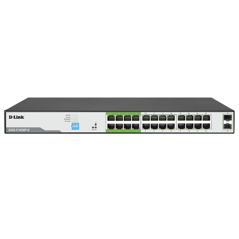 D-Link 24-Port PoE Gigabit Switch (DGS-F1026P-E) with 2 SFP Ports D-Link