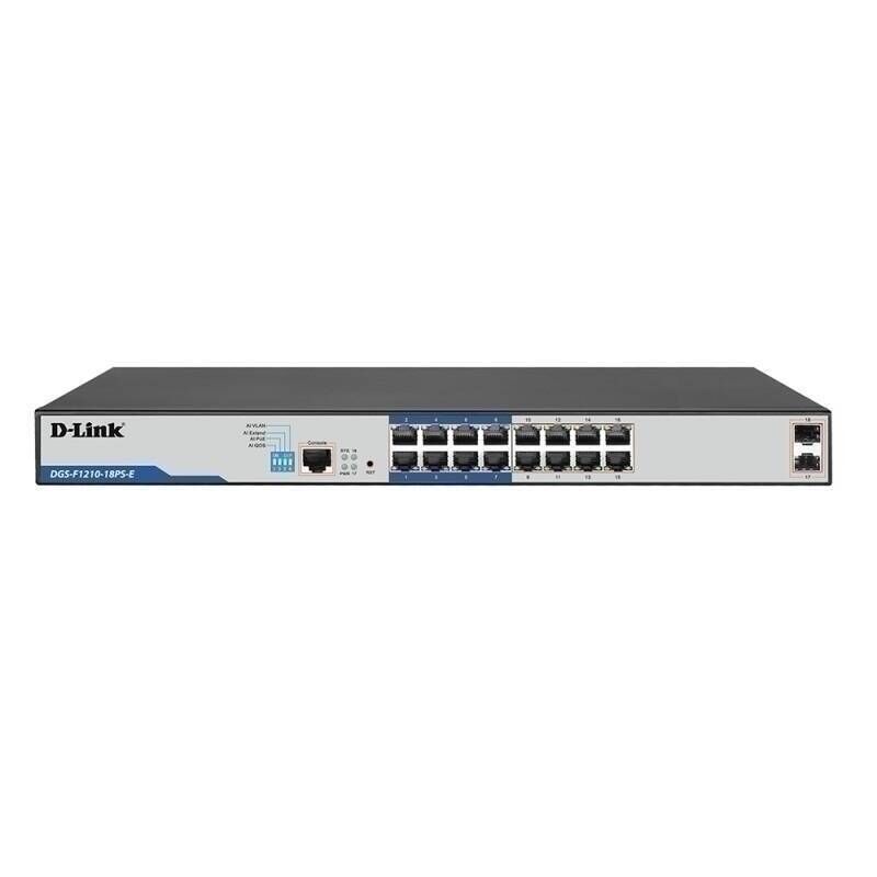 D-Link 18-Port Gigabit PoE+ WebSmart Switch | Long Reach D-Link
