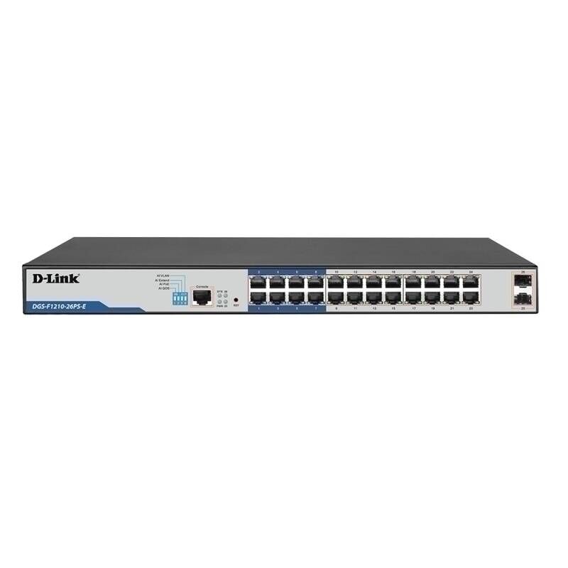 D-Link 26-Port Gigabit WebSmart PoE+ Switch with Long Reach PoE D-Link