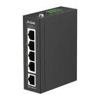 D-Link 5-Port Industrial Ethernet Switch | DIN Rail Mount | High Temp D-Link