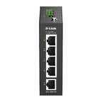 D-Link 5-Port Industrial Ethernet Switch | DIN Rail Mount | High Temp D-Link