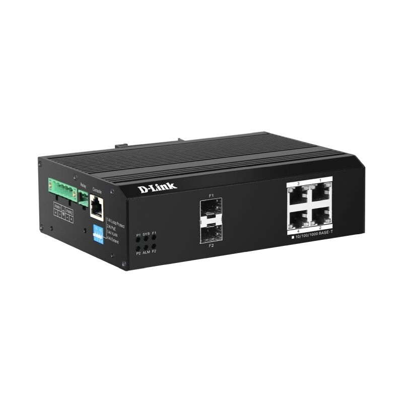 Industrial 6-Port Gigabit Smart Managed PoE+ Switch | Long Reach & SFP D-Link