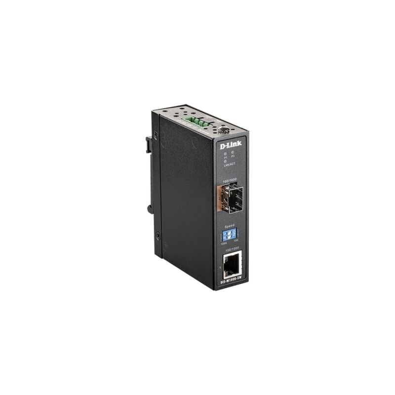 Industrial Gigabit SFP to RJ45 Media Converter DIN Rail D-Link