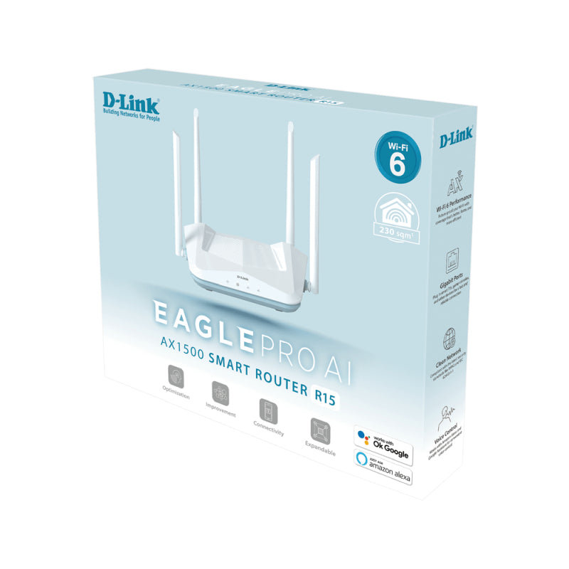 R15 AI Wi-Fi Router: Smart Monitoring & Easy Management D-Link