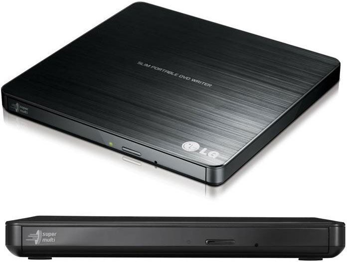 LG GP60NB50 Ultra Slim Portable USB DVD Writer for Mac & Windows
