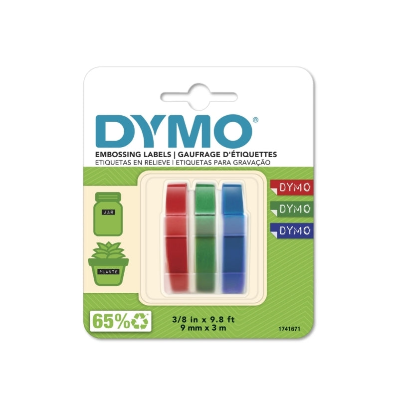 Dymo Embossing Tape - Black 9mm x 3m (3-Pack) Dymo