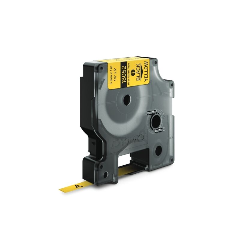 Dymo Rhino 6mm Yellow Heat Shrink Tube Label | Cable ID Dymo