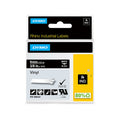Dymo Rhino 9mm Vinyl Tape - White on Black | Durable Industrial Label Dymo