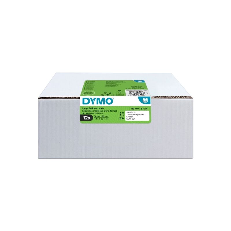 Dymo LabelWriter Large Address Labels (36x89mm) - 260 Labels Dymo