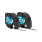 Dymo LetraTag Clear Plastic Label Tape 12mm x 4m (2-Pack) Dymo