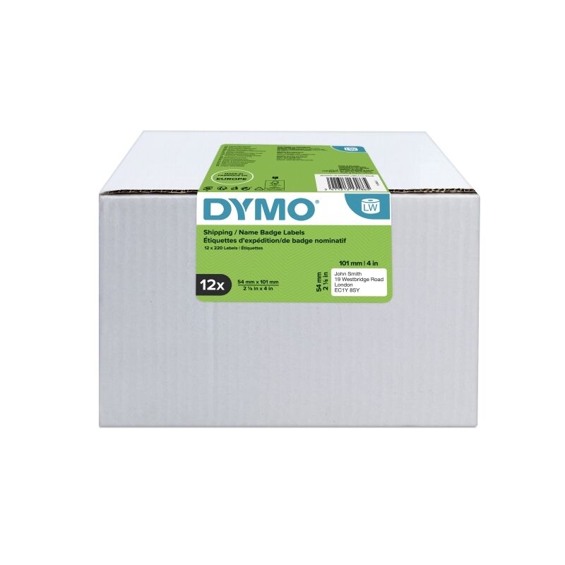 Dymo LabelWriter Shipping Labels - Bulk 12 Rolls for 450/550 Dymo
