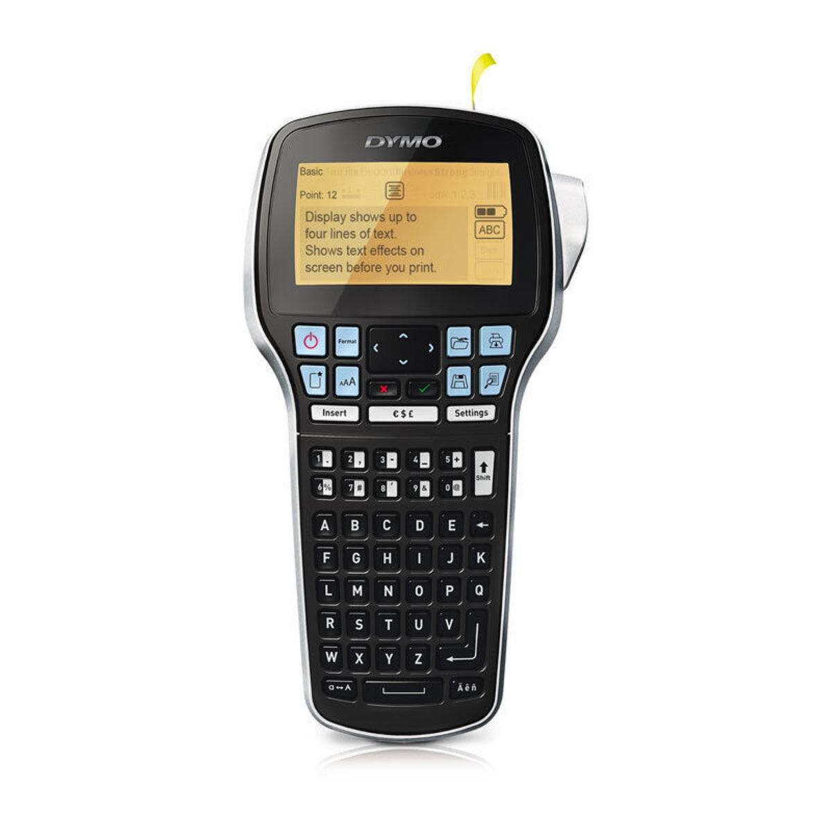 Dymo S0915500 Label Maker with Adapter | LabelManager 420P High-Performance Label Maker | Rechargeable, PC and Mac Connectivity, Bright Backlit Display, Easy-to-Use, Portable | for Home & Office Organisation, Black 