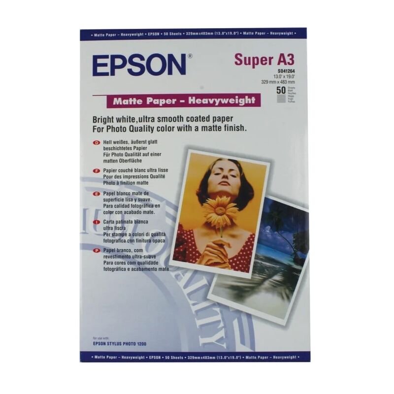 Premium A3+ Matte 167gsm Heavyweight Paper - 50 Sheets Epson