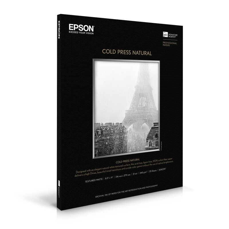 Epson Premium A3+ Cold Press Cotton Fine Art Paper - 25 Sheets
