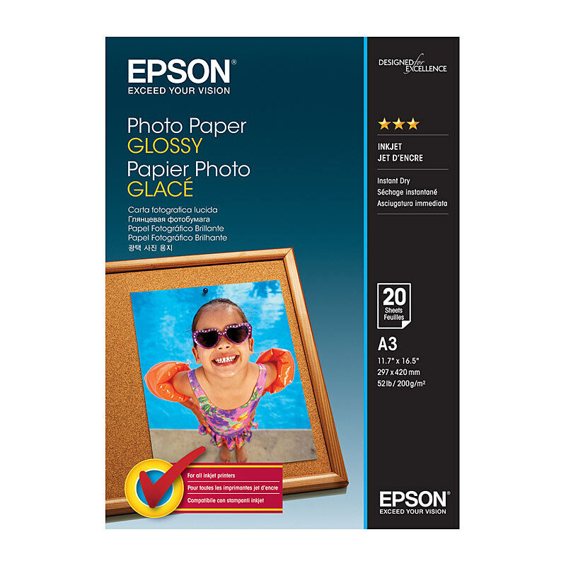 A3 Glossy Photo Paper 200gsm (20 Sheets) Epson