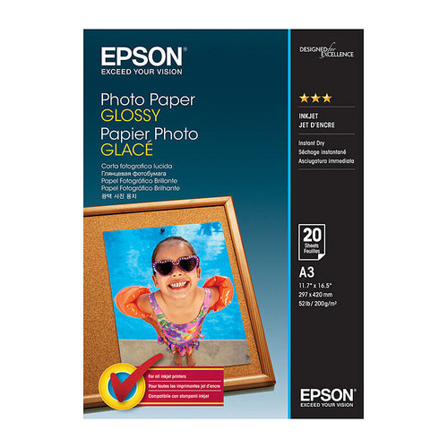 A3 Glossy Photo Paper 200gsm (20 Sheets) Epson