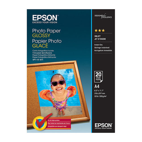 A4 Glossy Photo Paper 200gsm - 20 Sheets Epson