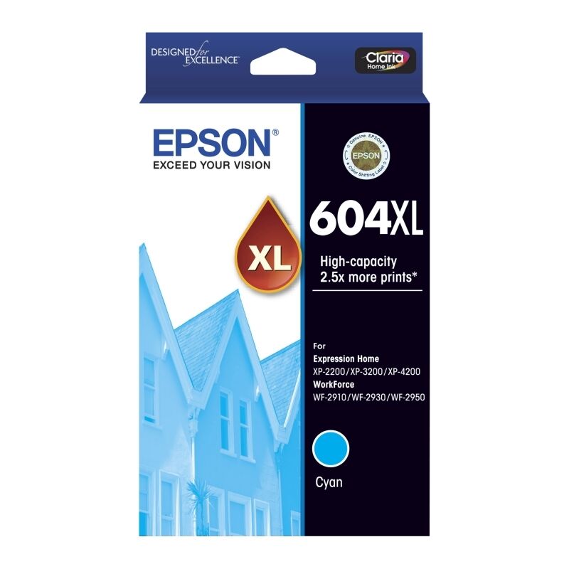 Epson 604XL High Capacity Cyan Ink | Original Epson