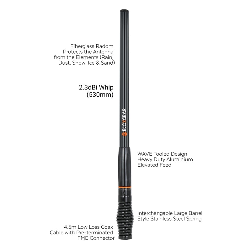 ECOXGEAR ATRD230 Heavy Duty Off-Road UHF Antenna EcoXgear