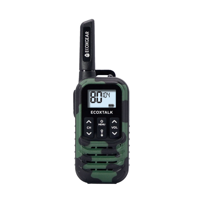 ECOXTALK EXG50 Camo Walkie Talkie Twin Pack | 3km Outdoor Radio EcoXgear