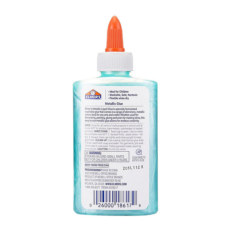 Elmer's Metallic Slime Glue - Washable, Nontoxic, No Food Coloring Elmer's