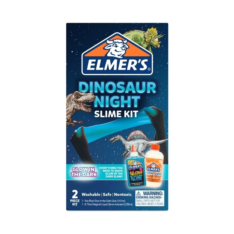 Elmer's Dinosaur Night Glow Slime Kit - Color Changing Fun! Elmer's