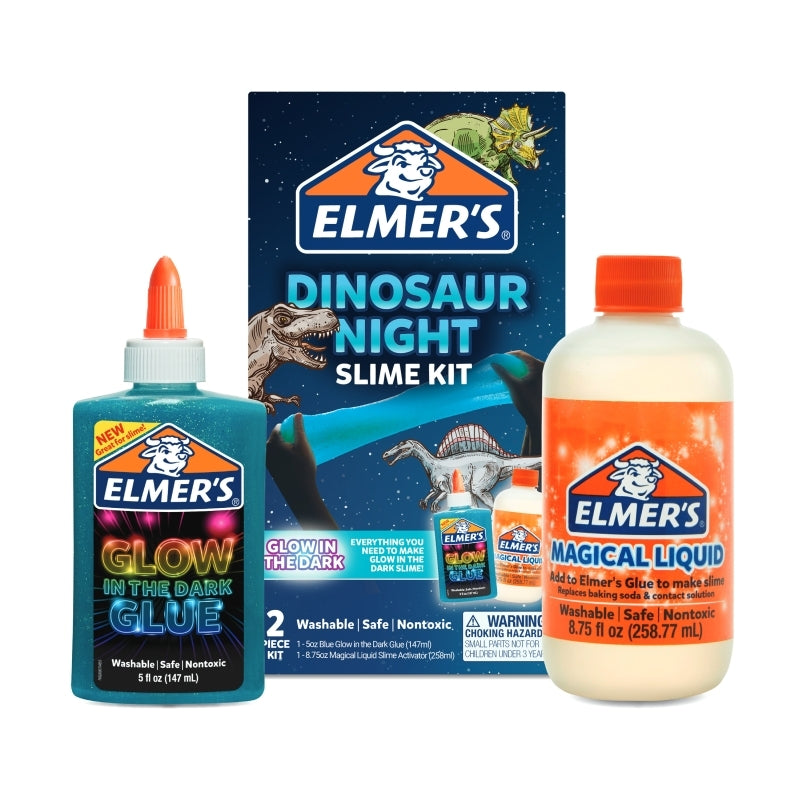 Elmer's Dinosaur Night Glow Slime Kit - Color Changing Fun! Elmer's