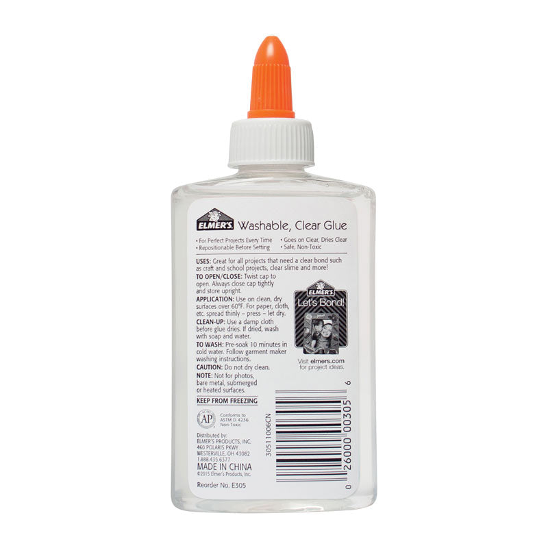 Elmer's Clear Liquid School Glue - Dries Clear (Box of 12) Elmer's