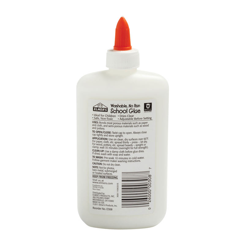 Elmer's Washable Liquid School Glue 225ml - Box of 6 Elmer's