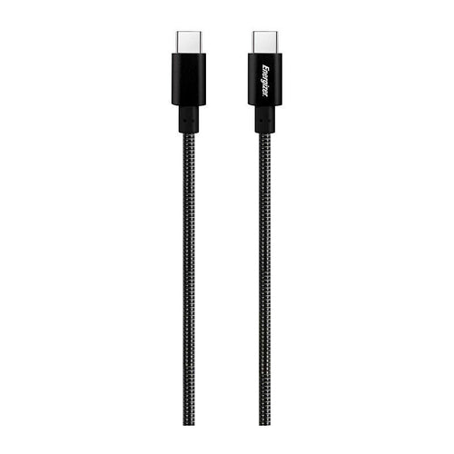 1m Black Metal USB-C Cable for Fast Charging & Data Energizer