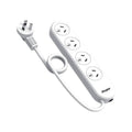 Safe 4-Outlet Power Strip with Overload Protection & 90cm Cable Energizer