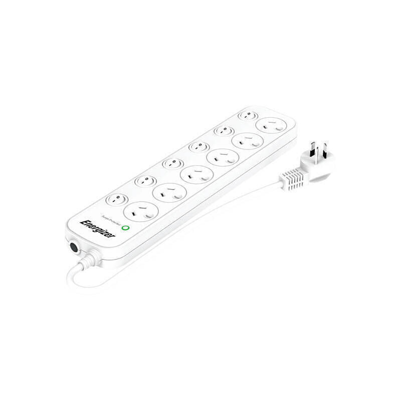 6 Outlet Switched Surge Protector Power Strip Energizer