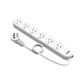 6 Outlet Power Strip with Overload Protection | 90cm Cable Energizer