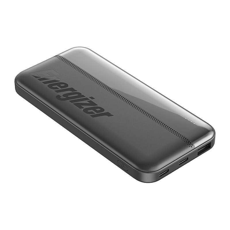 Black 10000mAh Dual USB-C & USB-A Portable Charger Energizer