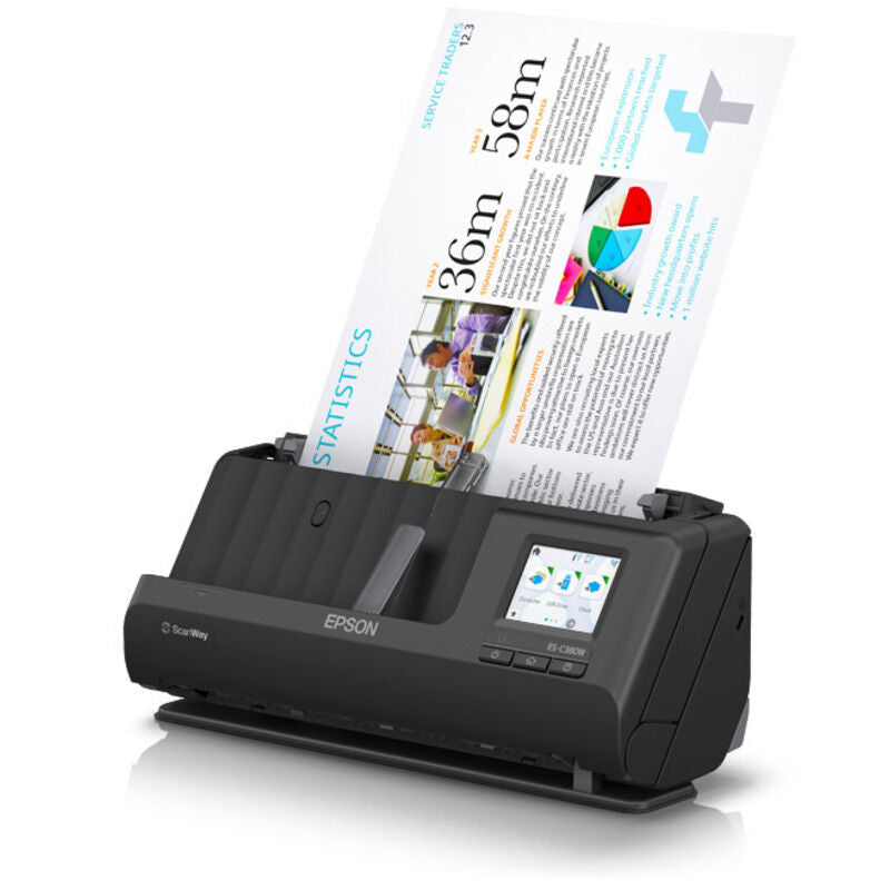 Epson ES-C380W Compact Wireless Document Scanner with Touchscreen Epson