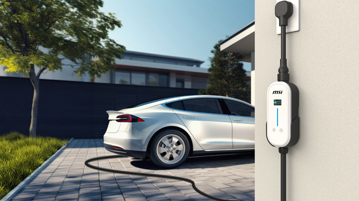 MSI Ezgo Portable Home EV Charger - 10A/15A, 2.3/3.4kW, Type 2 MSI
