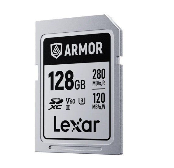 Lexar ARMOR SILVER PRO 128GB SDXC UHS-II Card - Rugged & Fast