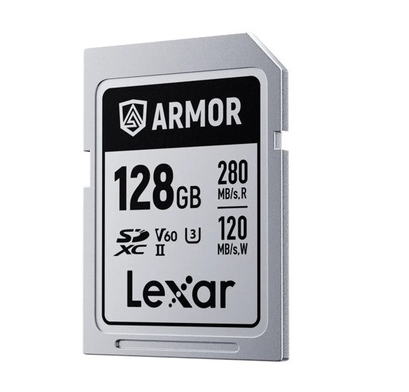Lexar ARMOR SILVER PRO 128GB SDXC UHS-II Card - Rugged & Fast