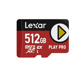 Lexar PLAY PRO 512GB microSDXC Express Card - High Performance Speed Lexar
