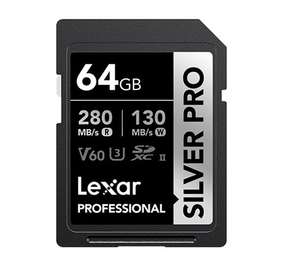 Lexar Professional SILVER PRO 64GB SDXC UHS-II V60 Card