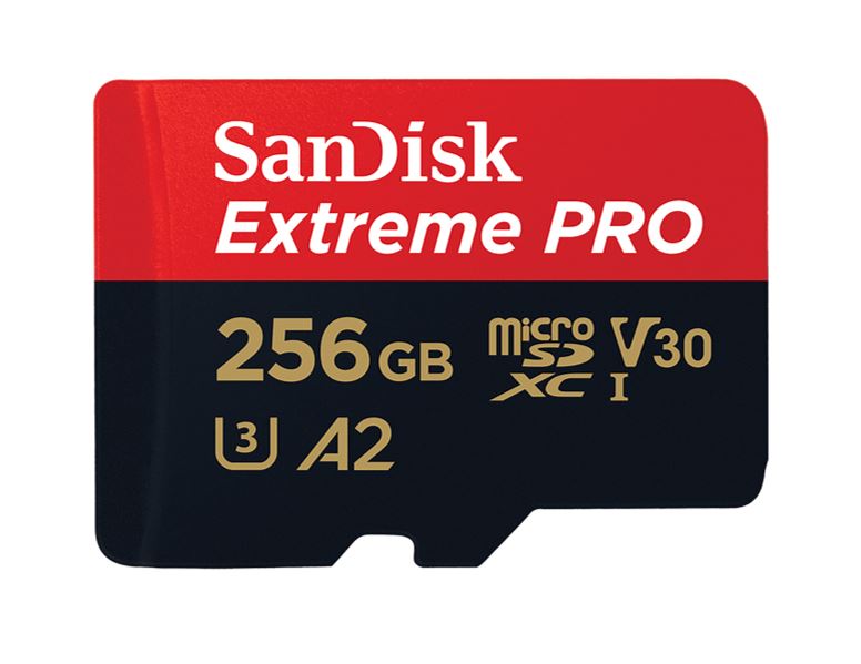 SanDisk Extreme Pro 256GB microSD SDXC SDXC UHS-I 200MB/s 140MB/s V30 U3 A2 4K UHD Shock temperature water & X-ray proof with SD Adaptor Sandisk