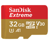 SanDisk Extreme 32GB microSD SDHC V30 U3 C10 A1 UHS-1 100MB/s R 60MB/s W 4x6 SD Adaptor Android Smar - SDSQXAF-032G-GN6AA