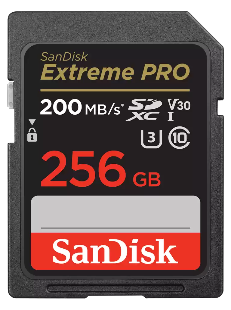 SanDisk Extreme PRO 256GB SD Card - 4K UHD & Fast 200MB/s