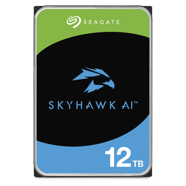 Seagate 12TB 3.5' SkyHawk AI Surveillance SATA HDD 256MB Cache, 7200RPM, 24x7 workload, DVR and NVR Systems ST