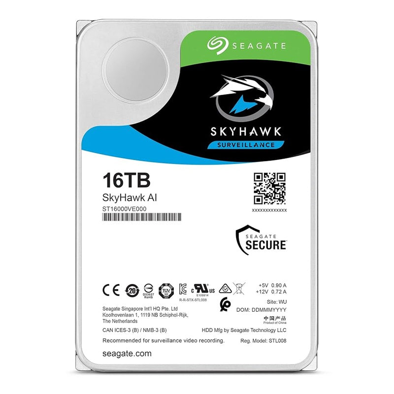 Seagate SkyHawk AI 16TB 3.5 NVR Surveillance HDD